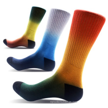 meias esportivas coloridas terry de alta qualidade meias de sublimação de caminhada